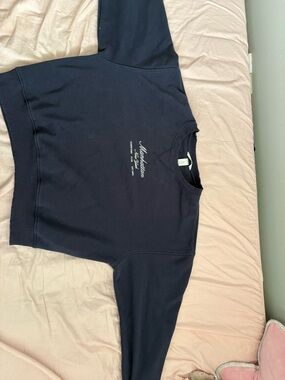 H&M Navy Blue Manhattan New York Downtown Club Est 1991 Sweater